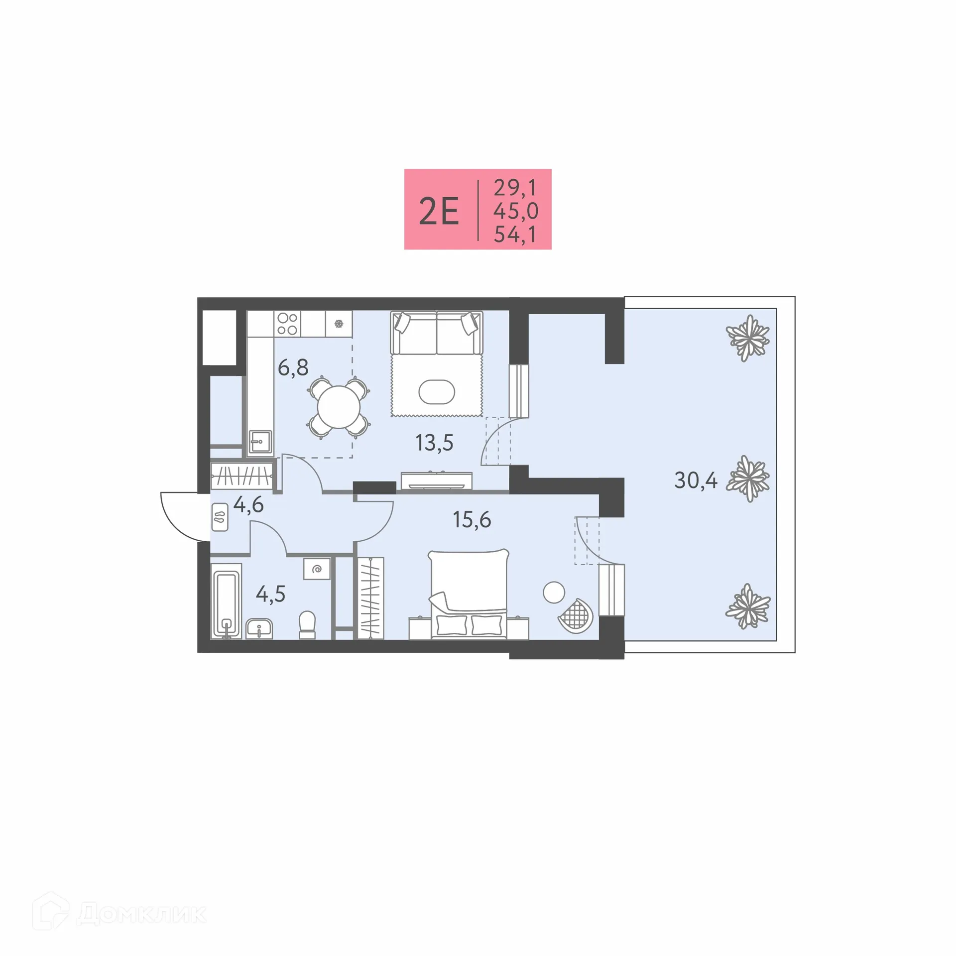 Фото квартиры в ЖК Коннект квартал Левченко, 8