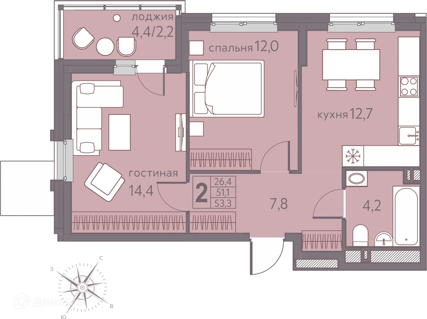 Фото квартиры в ЖК Погода Теплые кварталы