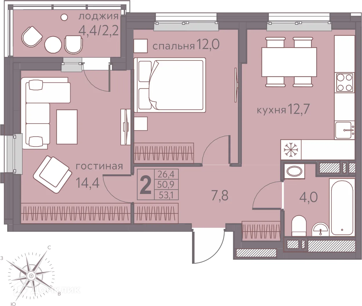 Фото квартиры в ЖК Погода Теплые кварталы