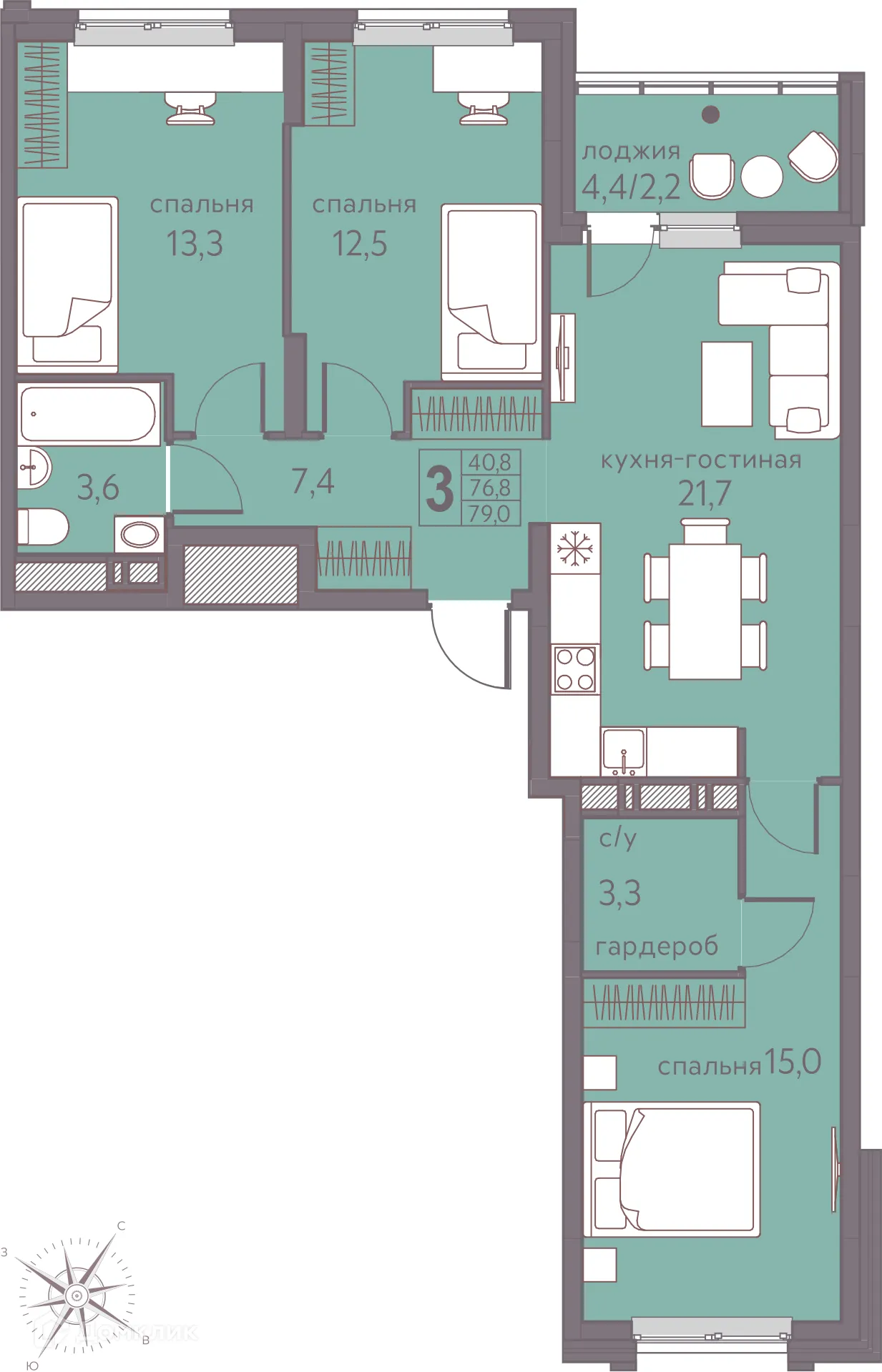 Фото квартиры в ЖК Погода Теплые кварталы