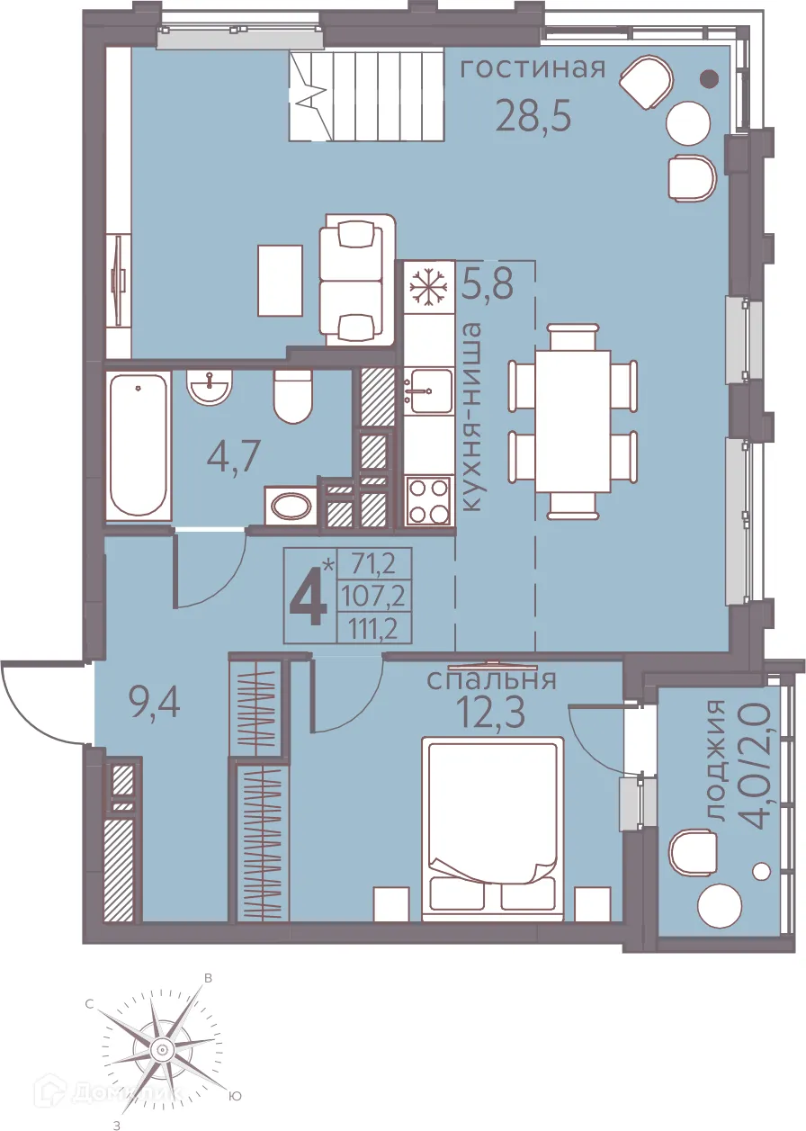 Фото квартиры в ЖК Погода Теплые кварталы