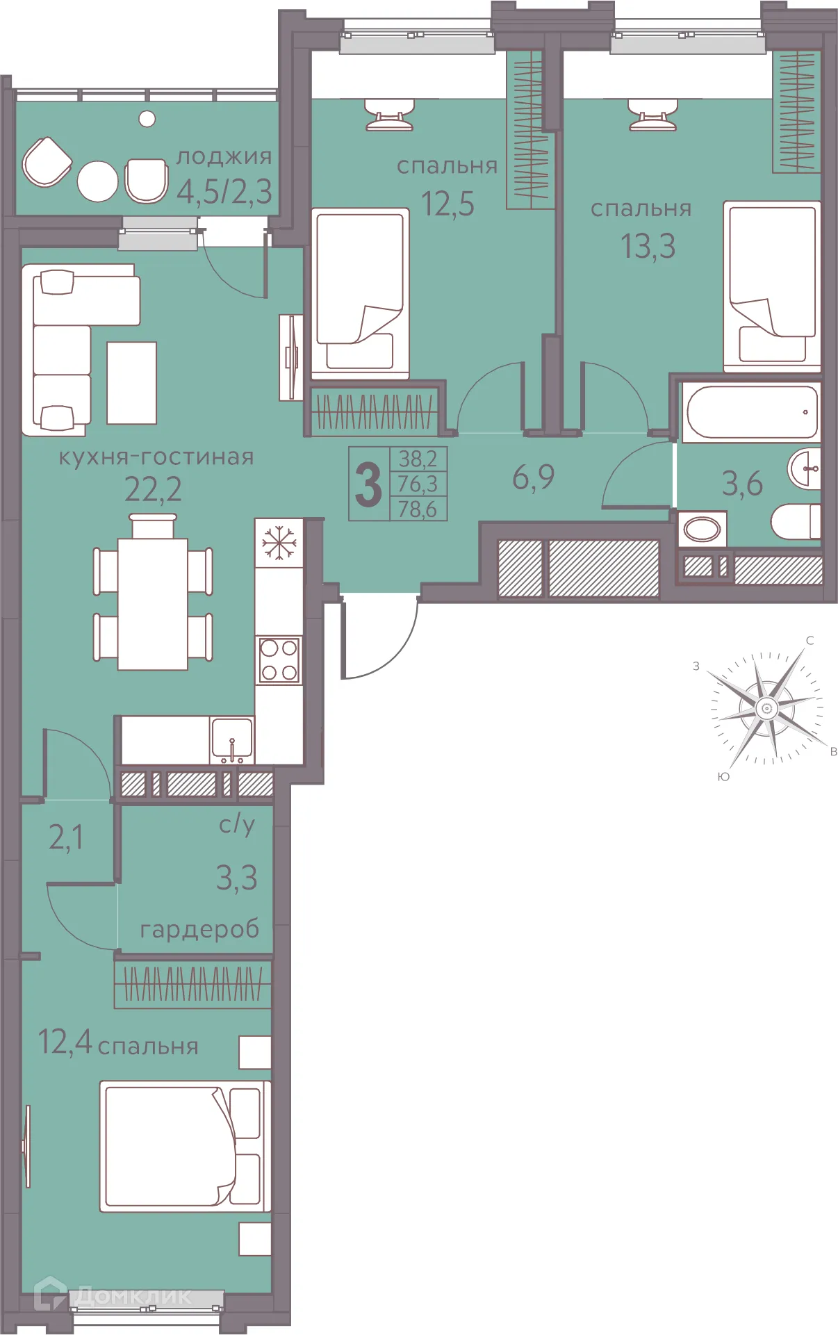 Фото квартиры в ЖК Погода Теплые кварталы