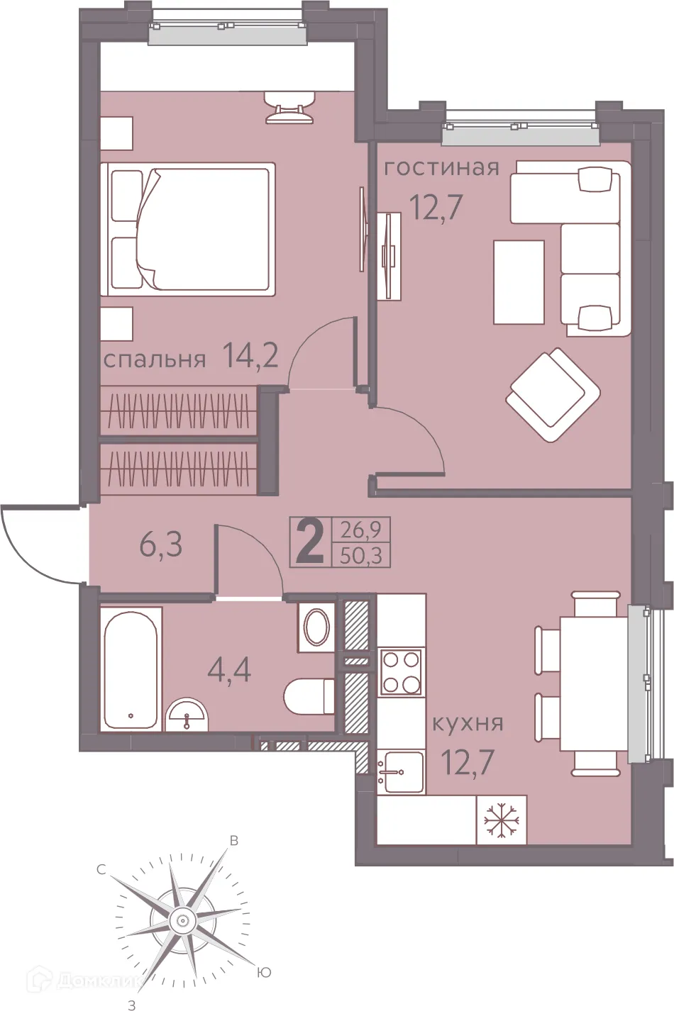 Фото квартиры в ЖК Погода Теплые кварталы
