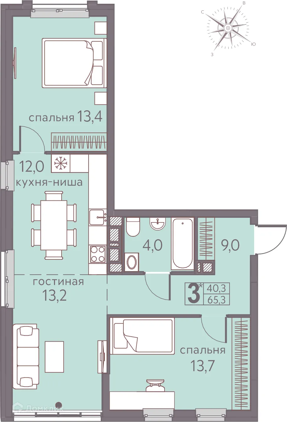 Фото квартиры в ЖК Погода Теплые кварталы