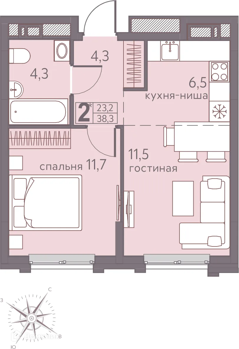 Фото квартиры в ЖК Погода Теплые кварталы