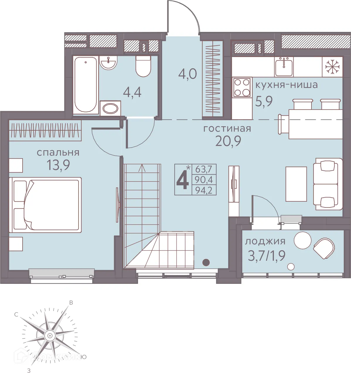 Фото квартиры в ЖК Погода Теплые кварталы