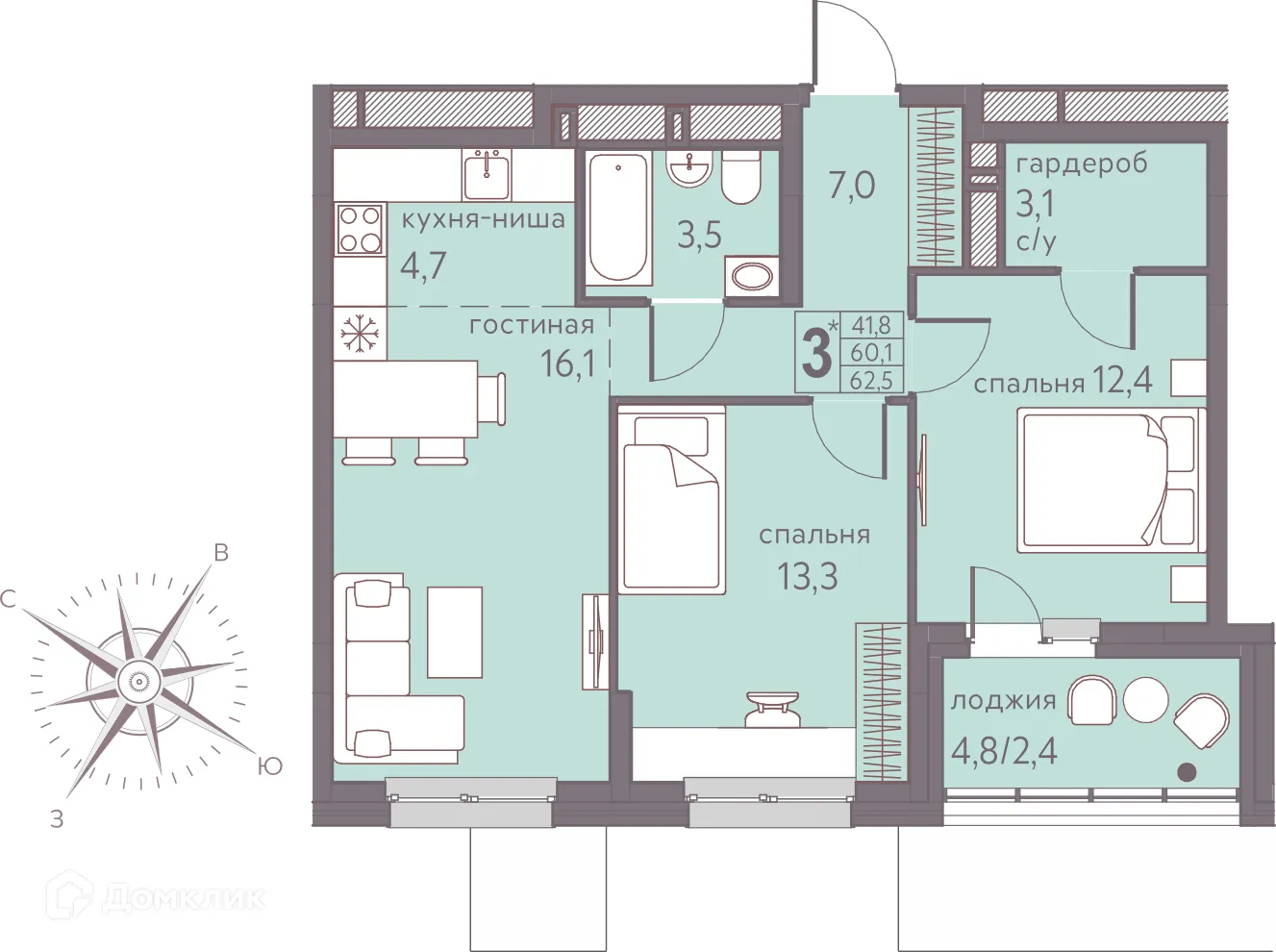 Фото квартиры в ЖК Теплые кварталы Погода