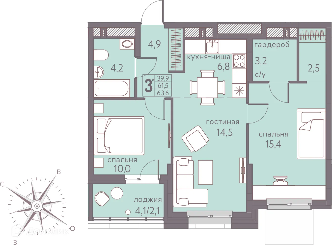 Фото квартиры в ЖК Теплые кварталы Погода