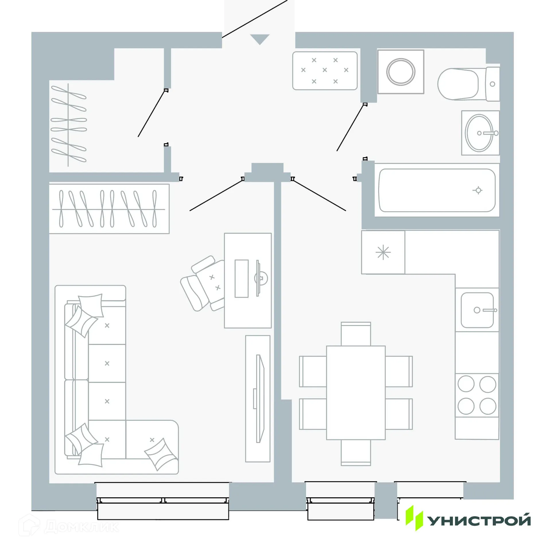 Фото квартиры в ЖК Причал