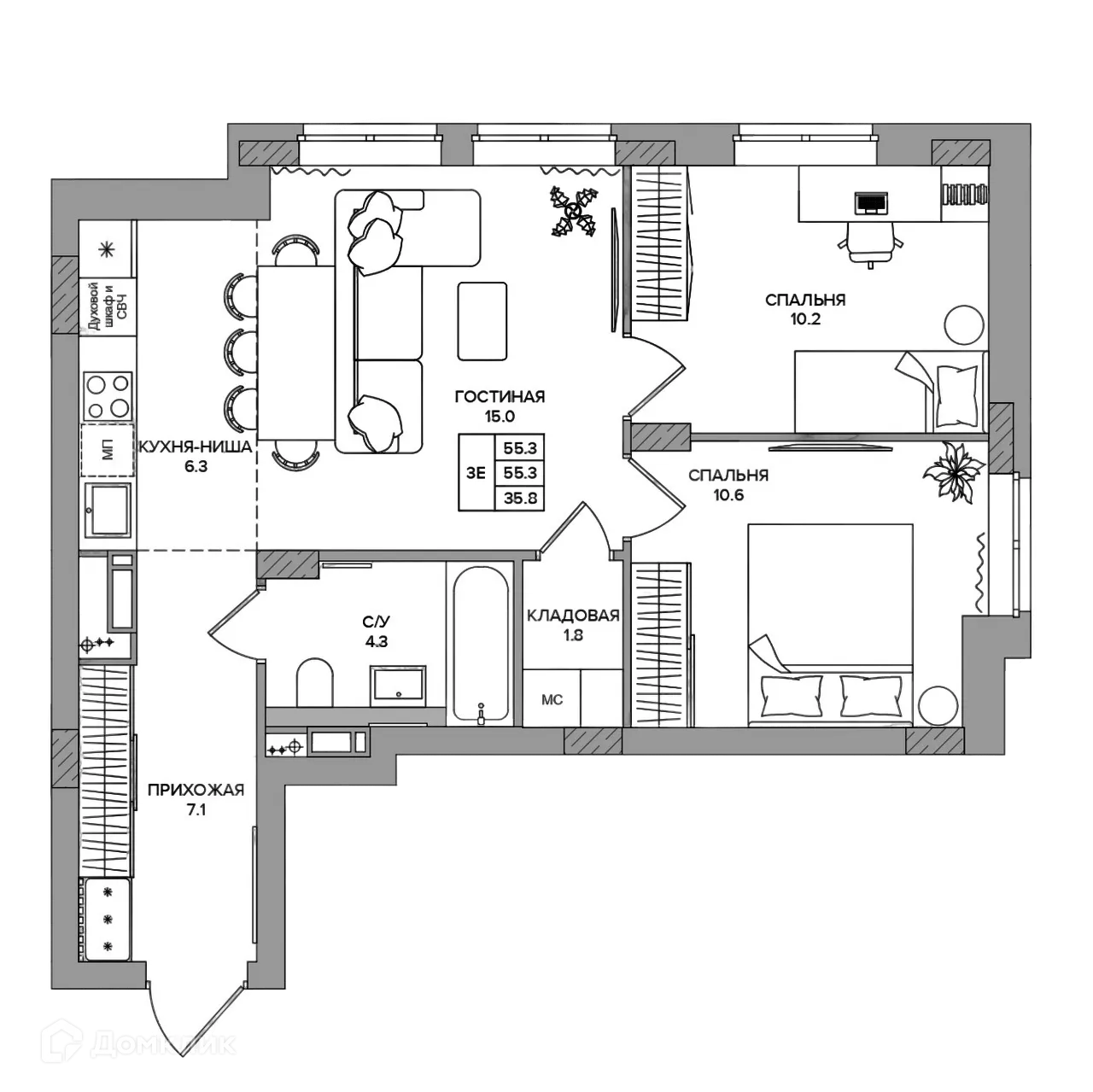 Фото квартиры в ЖК SLIDE (СЛАЙД)