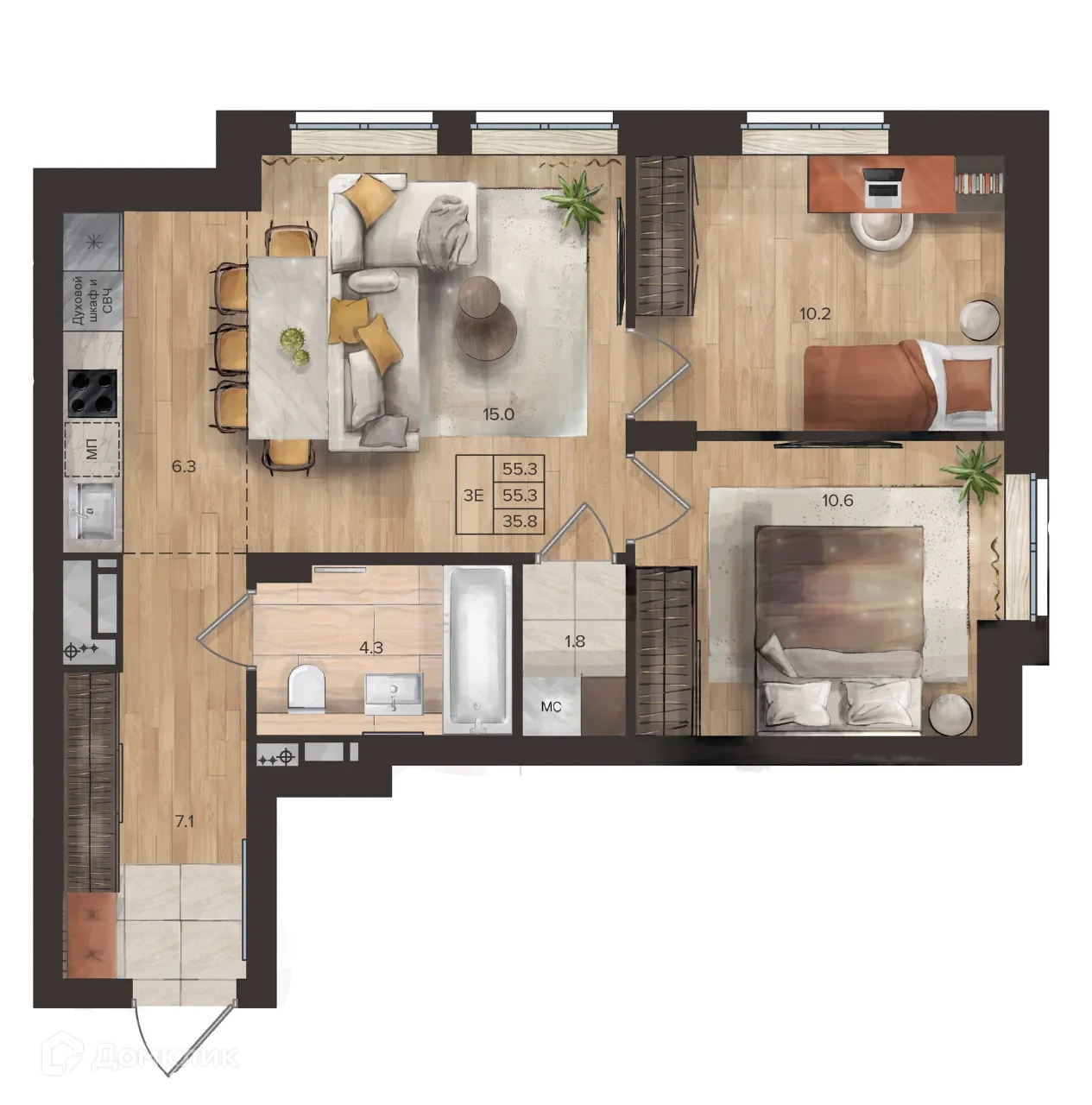 Фото квартиры в ЖК SLIDE (СЛАЙД)