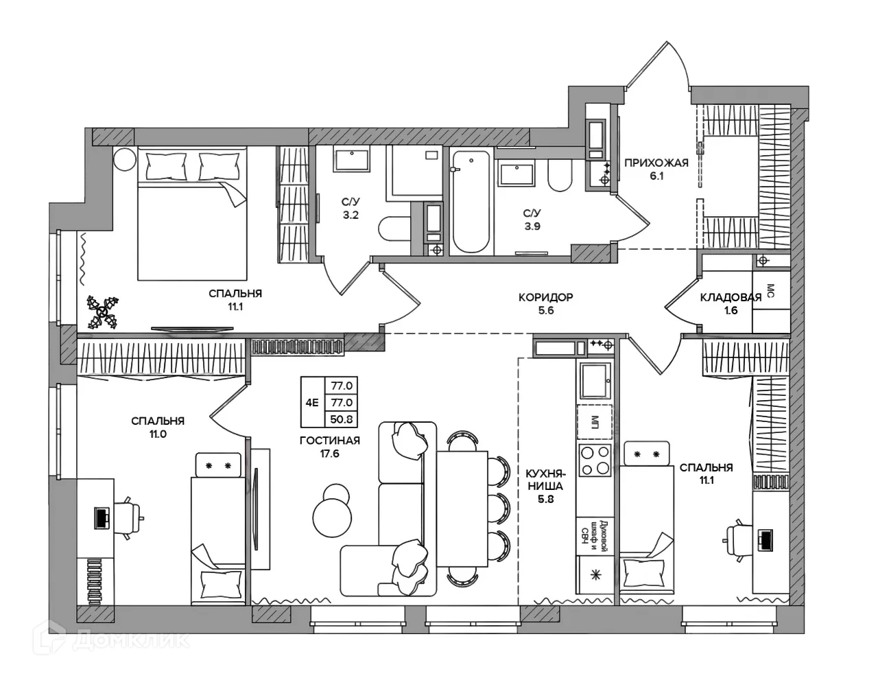 Фото квартиры в ЖК SLIDE (СЛАЙД)