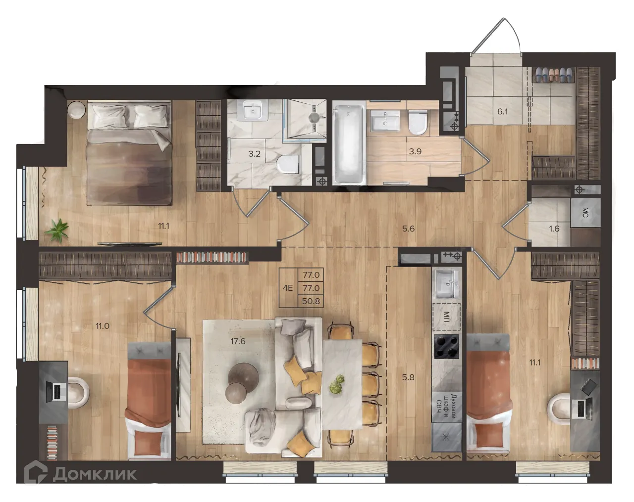 Фото квартиры в ЖК SLIDE (СЛАЙД)