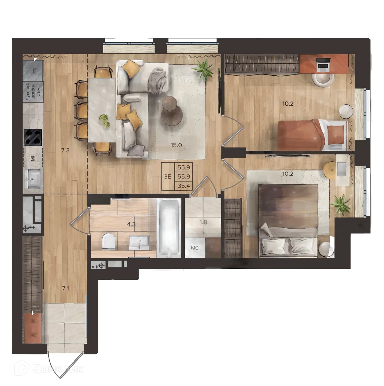 Фото квартиры в ЖК SLIDE (СЛАЙД)