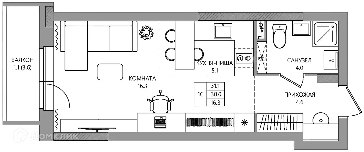 Фото квартиры в ЖК ЭЛЕРОН,ELERON