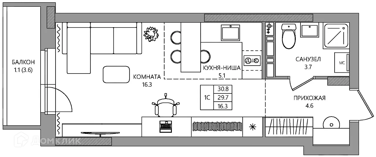 Фото квартиры в ЖК ЭЛЕРОН,ELERON