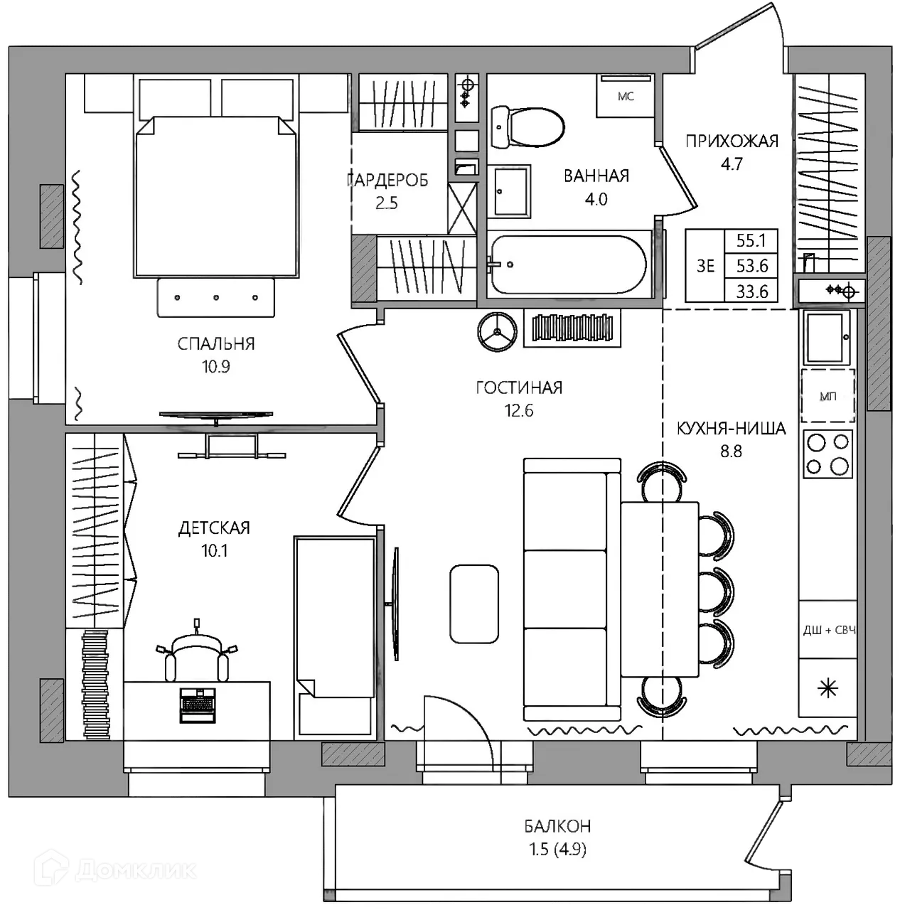 Фото квартиры в ЖК ЭЛЕРОН,ELERON