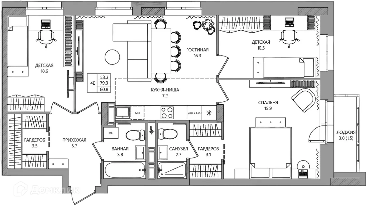 Фото квартиры в ЖК estetica (эстетика)