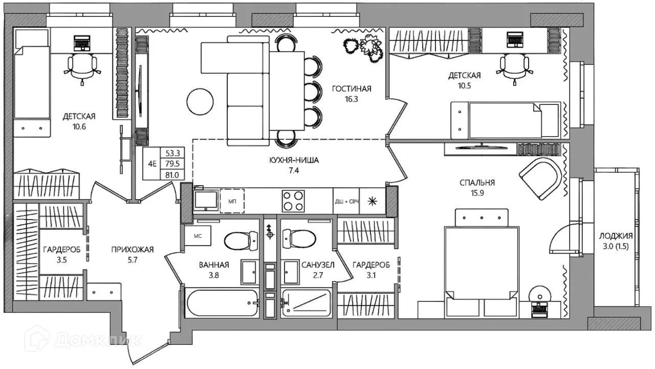 Фото квартиры в ЖК estetica (эстетика)