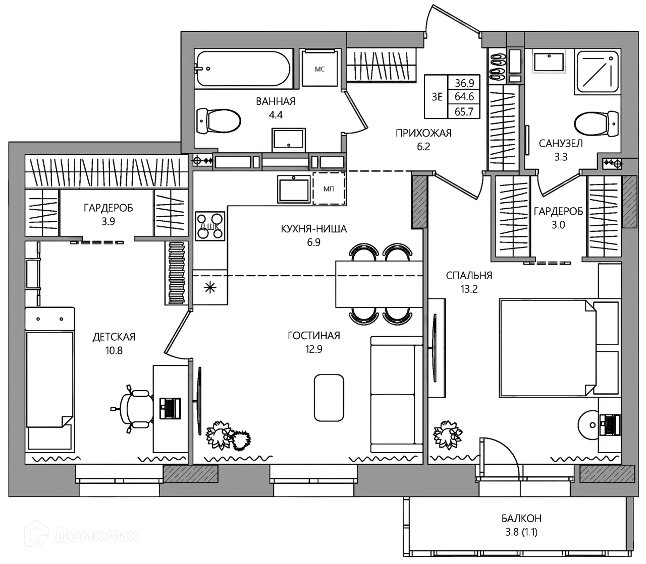 Фото квартиры в ЖК estetica (эстетика)