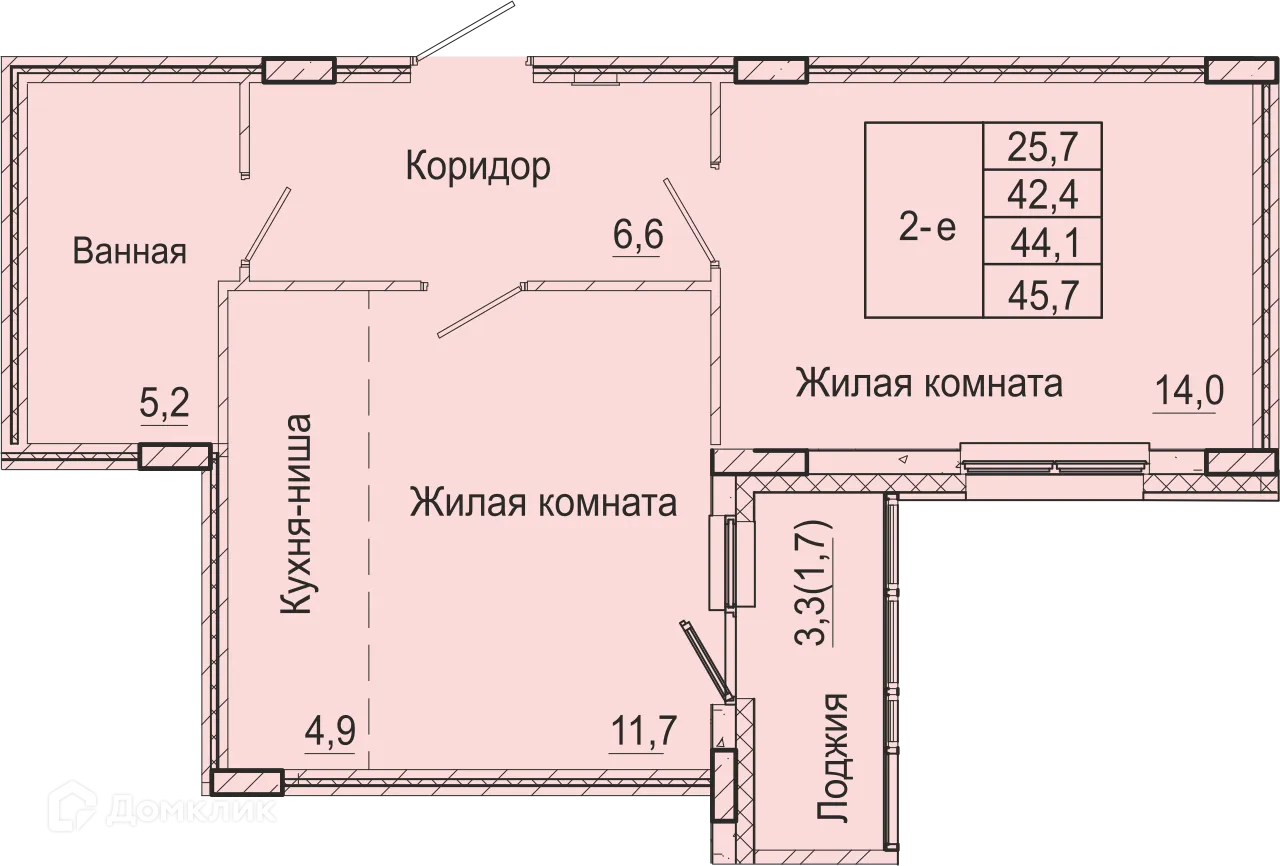 Фото квартиры в ЖК Дом в Бисерском переулке, 5