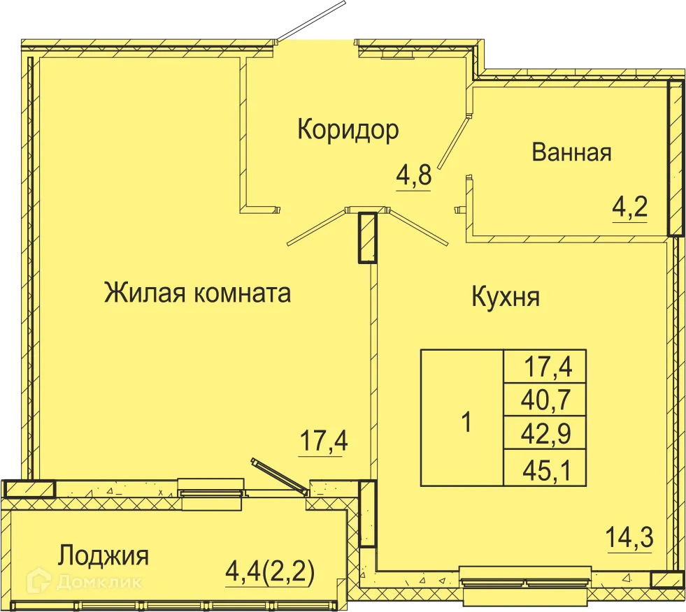 Фото квартиры в ЖК Дом в Бисерском переулке, 5