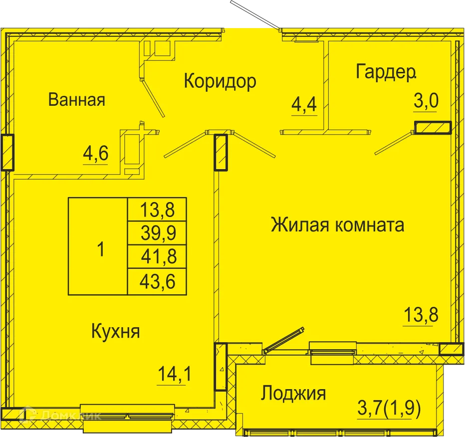 Фото квартиры в ЖК Дом в Бисерском переулке, 5