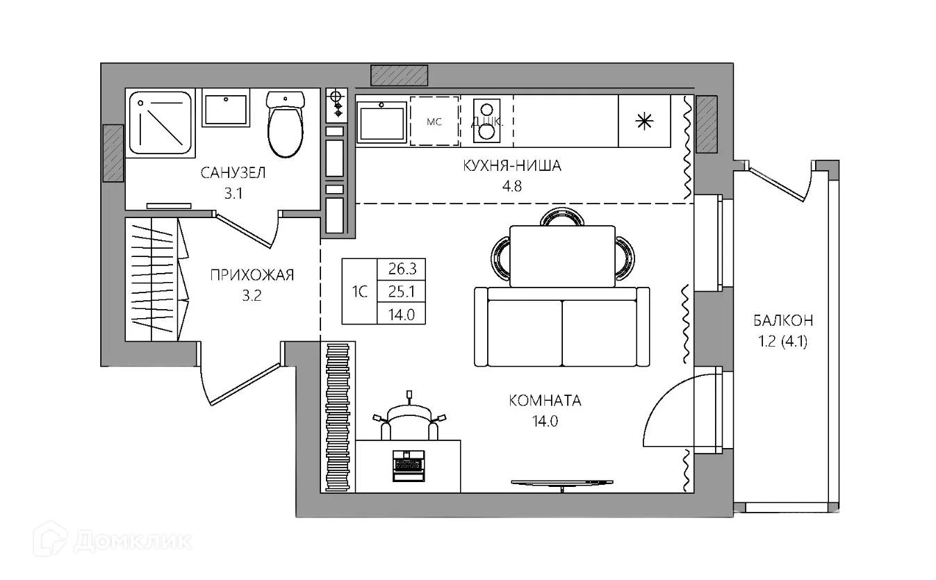 Фото квартиры в ЖК ЭЛЕРОН,ELERON