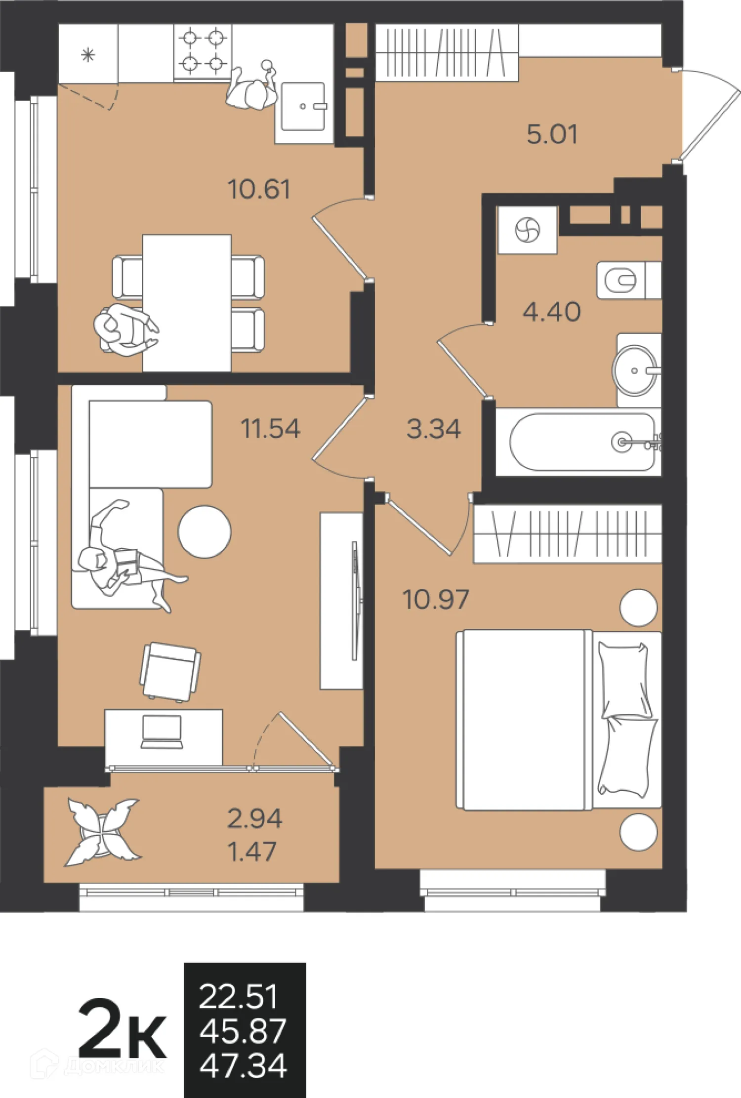 Фото квартиры в ЖК Гравитация