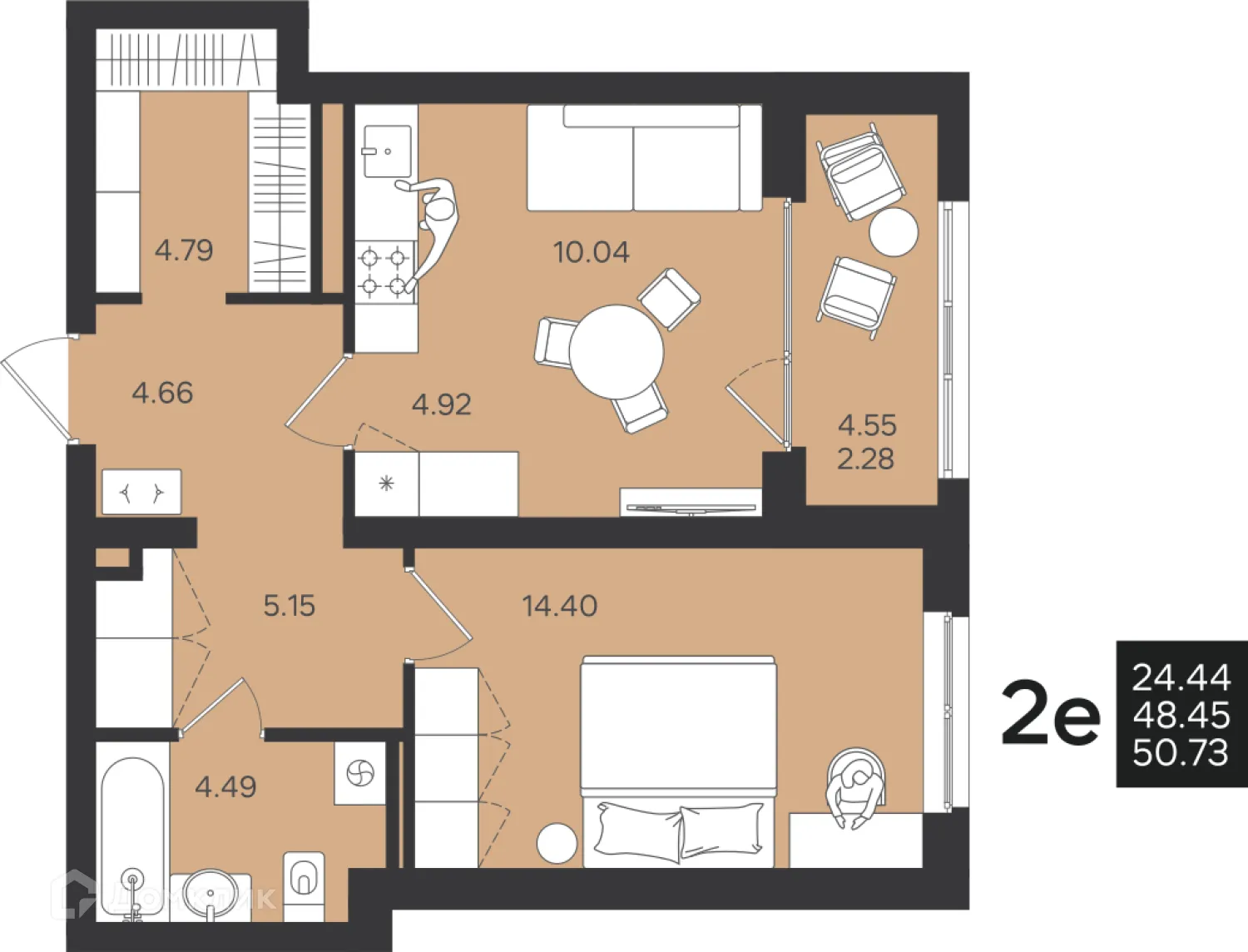 Фото квартиры в ЖК Гравитация