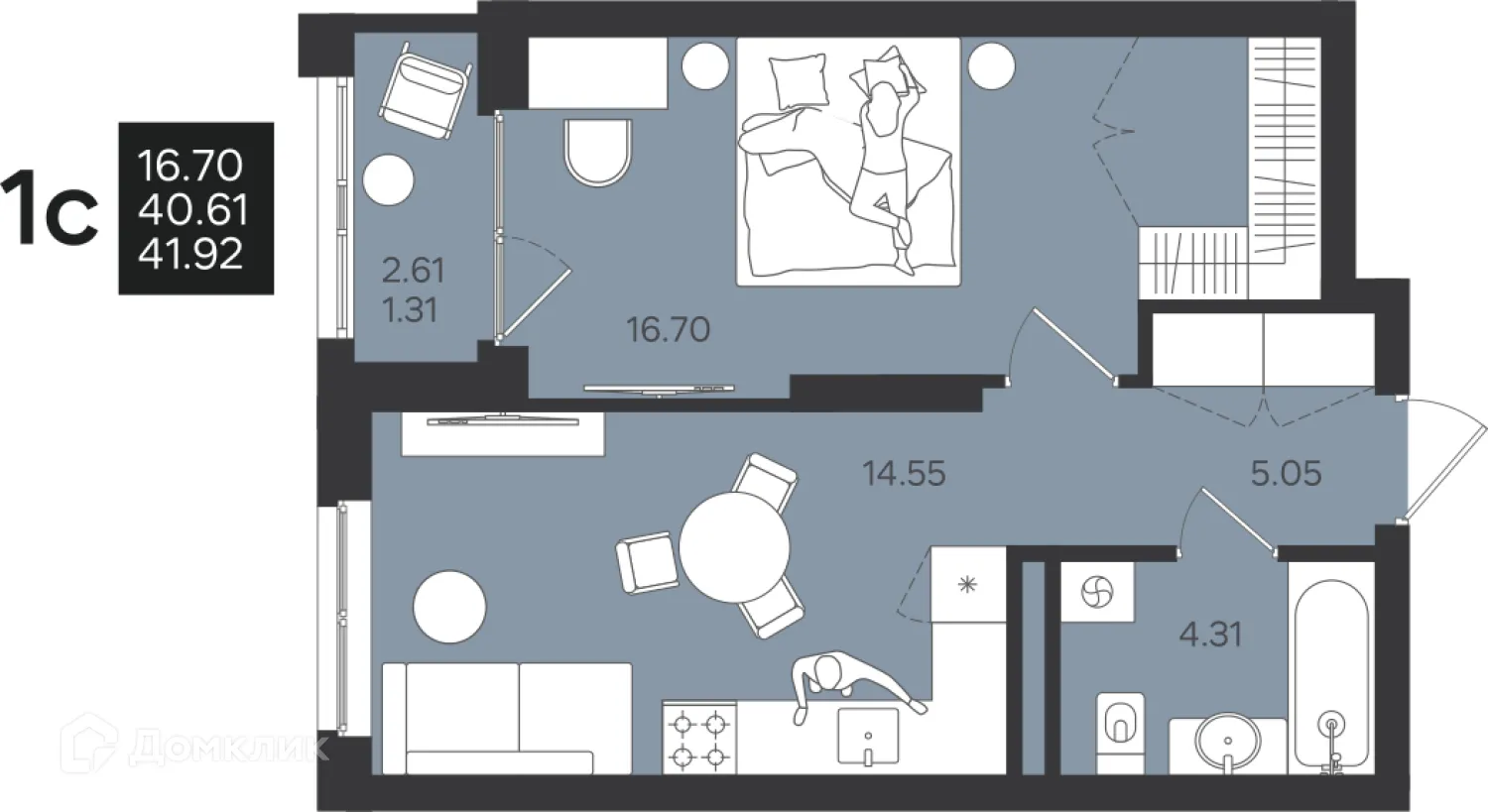 Фото квартиры в ЖК Гравитация