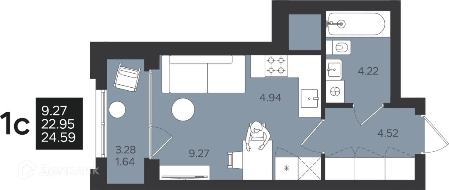 Фото квартиры в ЖК Гравитация