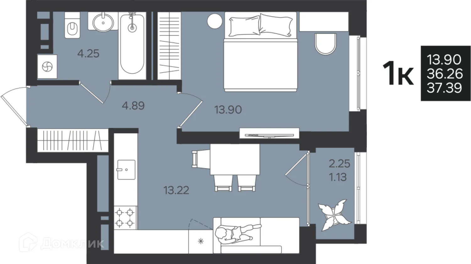 Фото квартиры в ЖК Гравитация