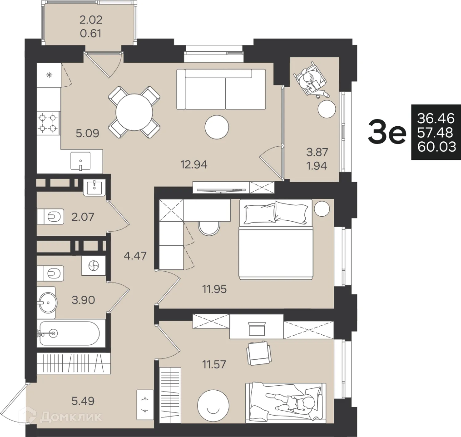 Фото квартиры в ЖК Гравитация