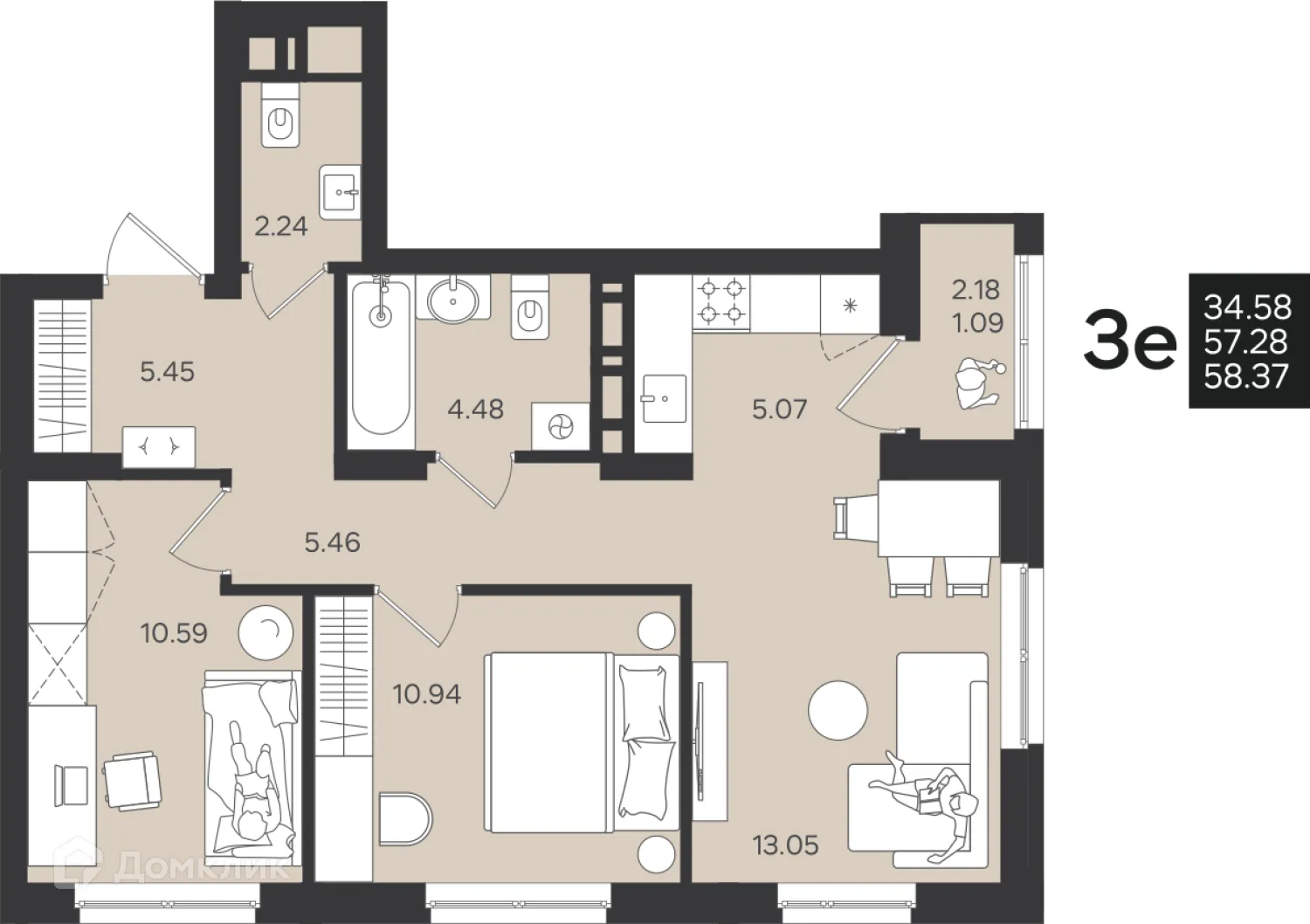 Фото квартиры в ЖК Гравитация