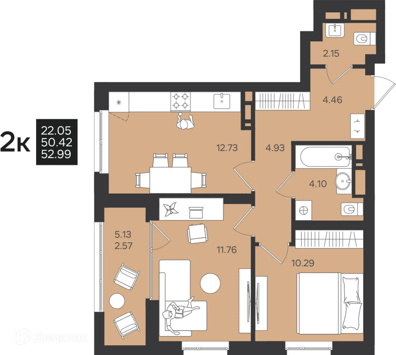 Фото квартиры в ЖК Гравитация