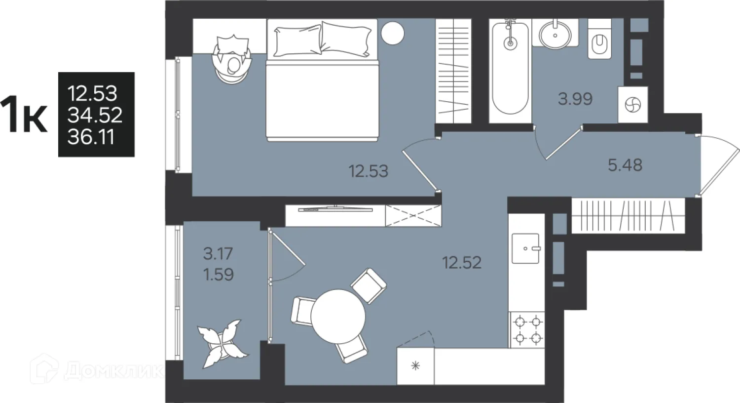 Фото квартиры в ЖК Гравитация