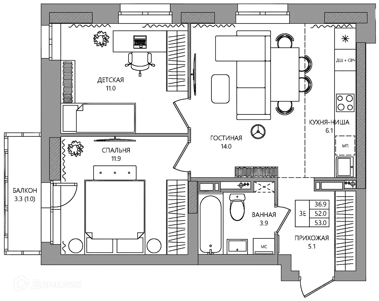 Фото квартиры в ЖК estetica (эстетика)
