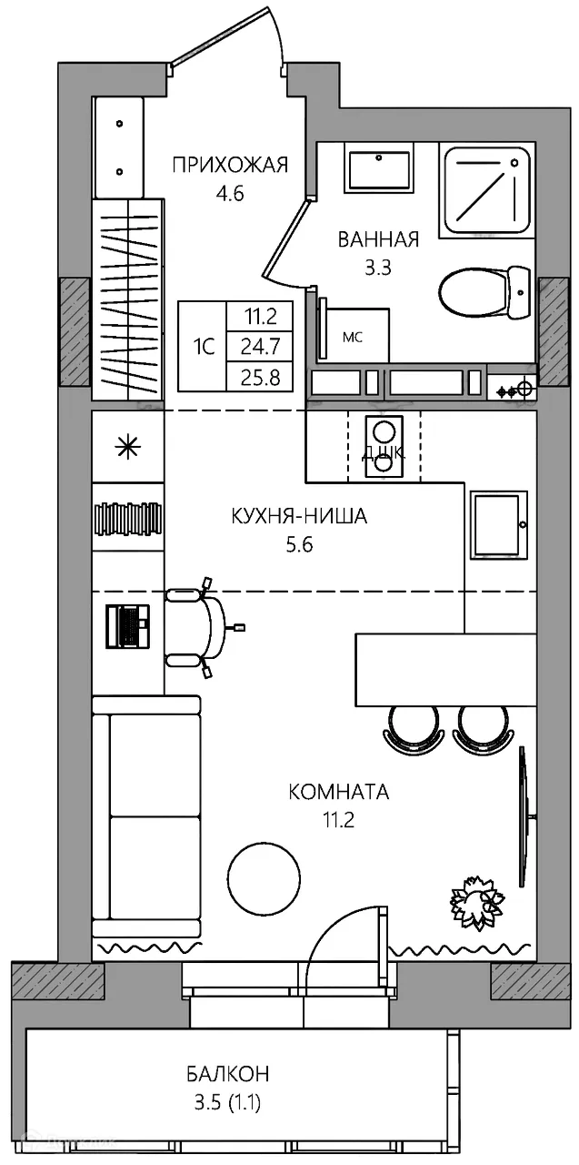 Фото квартиры в ЖК estetica (эстетика)