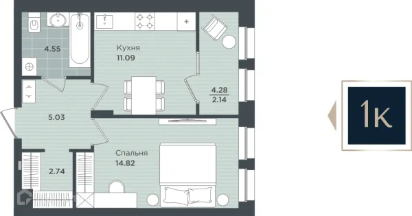 1 комн. квартиры в Перьми новостройки