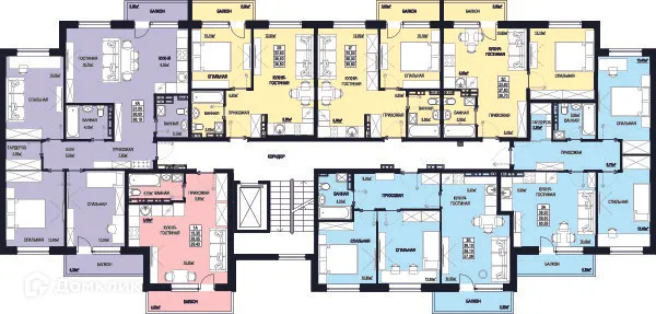 Планировка 1-комнатной квартиры 38.7 м² в ЖК "Самоцветы Урала", г. Ревда — фото 2