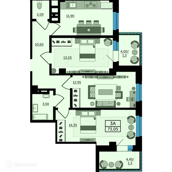 Фото квартиры в ЖК Грин парк