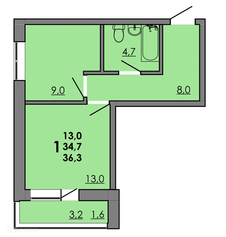 Фото квартиры в ЖК "Gray (Грэй)"