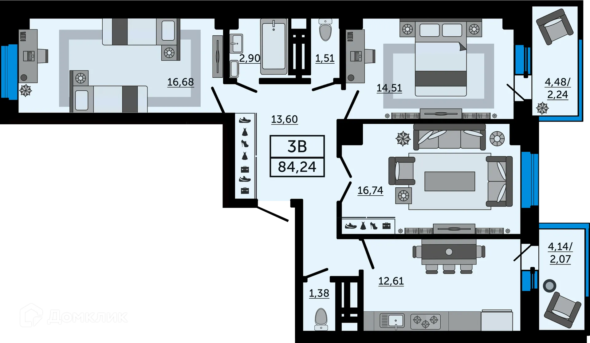 Фото квартиры в ЖК "FOUR PREMIERS" (Фо Премьерс)