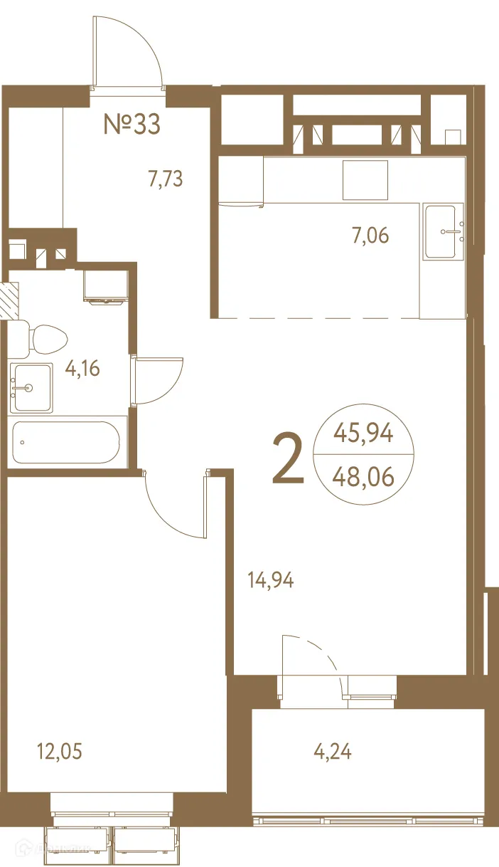 Фото квартиры в ЖК Белая вилла