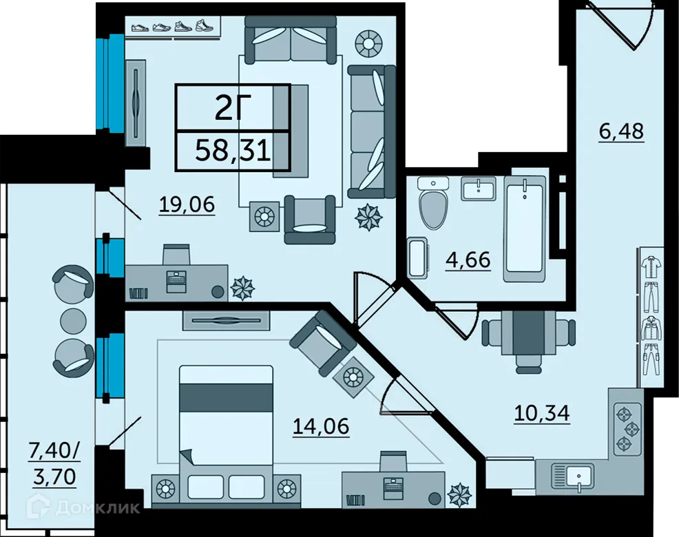 Фото квартиры в ЖК Кристалл-2
