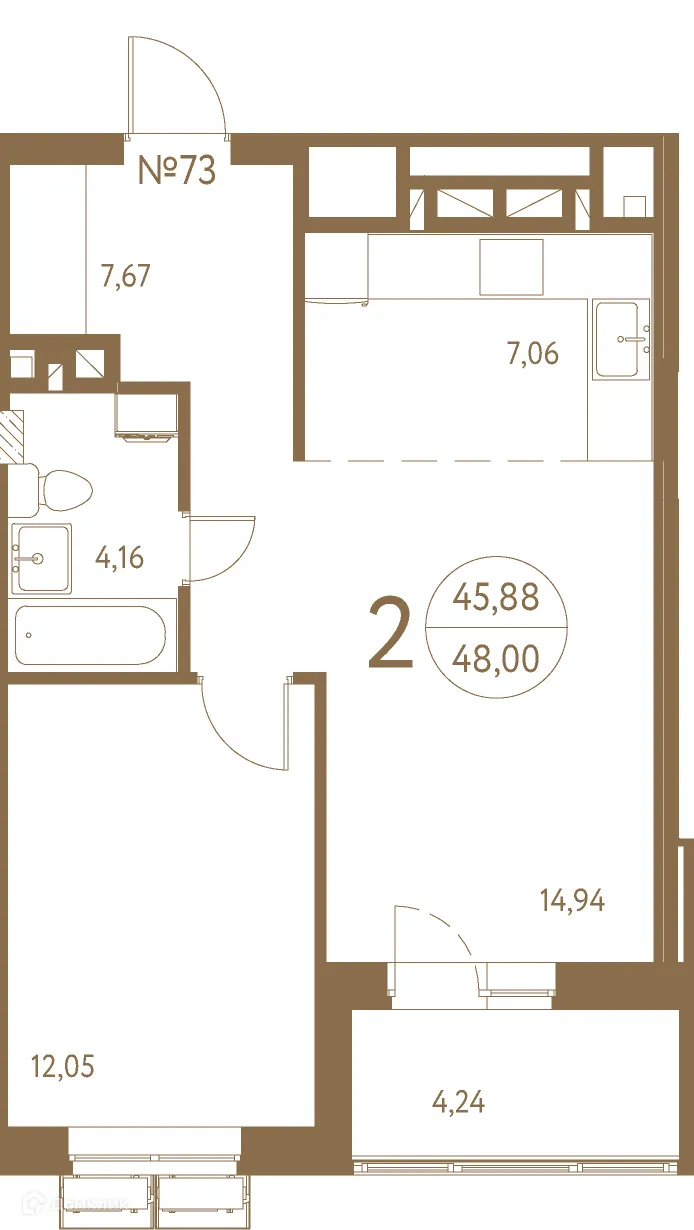 Фото квартиры в ЖК Белая вилла