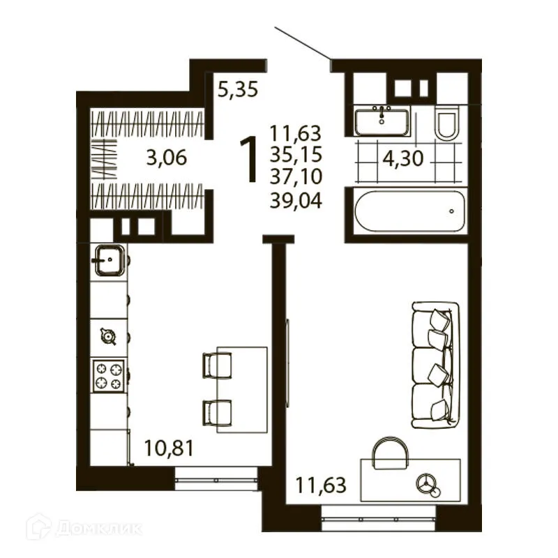 Фото квартиры в ЖК Текучев