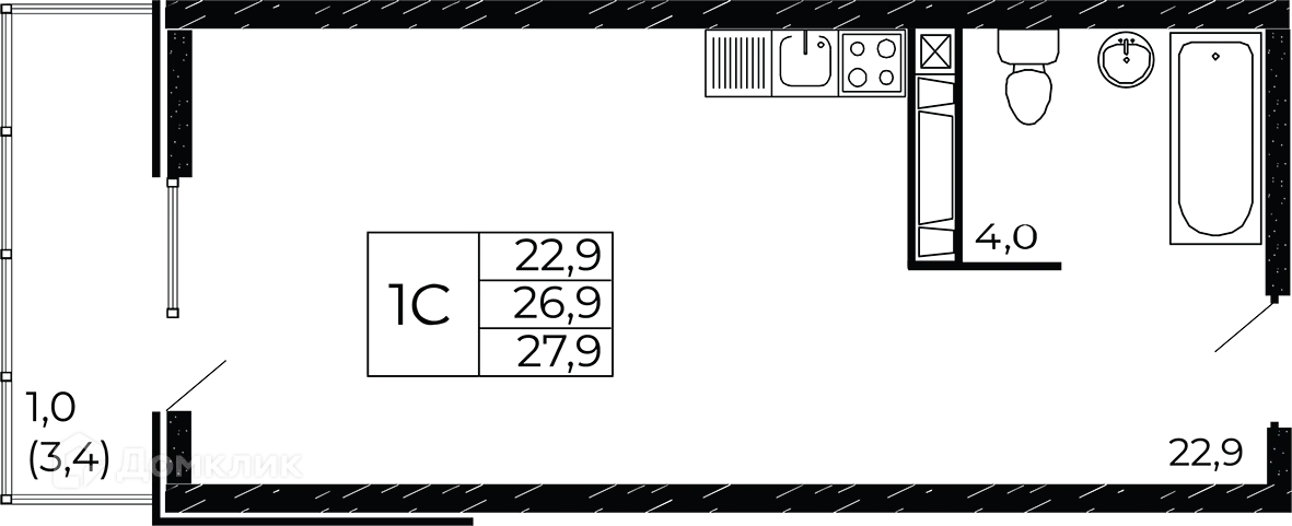 Фото квартиры в ЖК "Западные Аллеи"