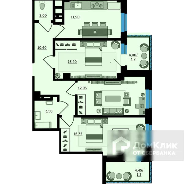 Фото квартиры в ЖК Грин парк